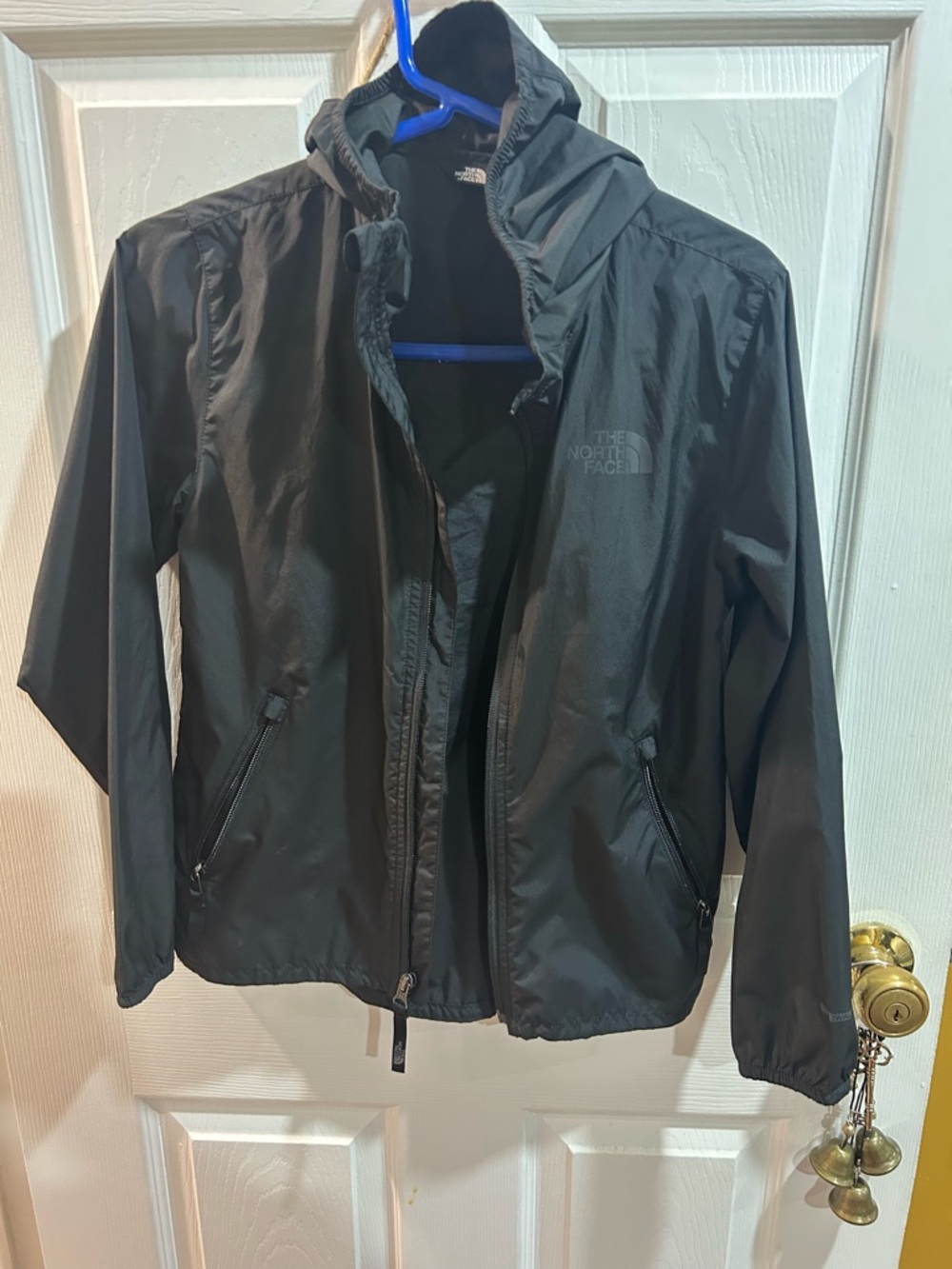 The North Face Boys Black Hooded Windbreaker Jacket- New Condition!